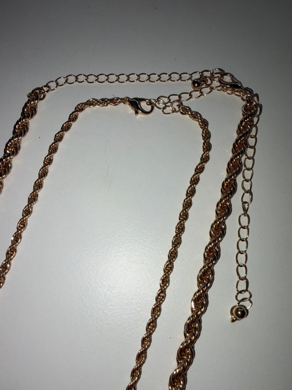 Vertical Collective Gold Rope Chain Necklace Set - Picture 3 of 4